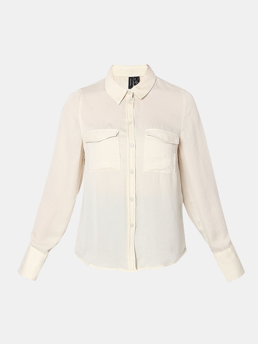 Beige Plain Coloured Shirt