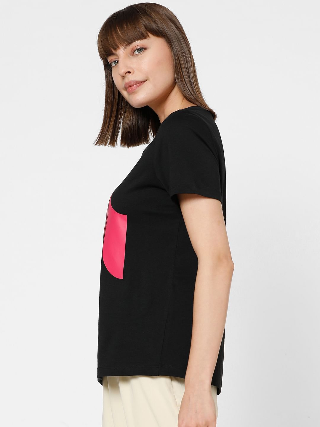 Black Graphic Print T-Shirt