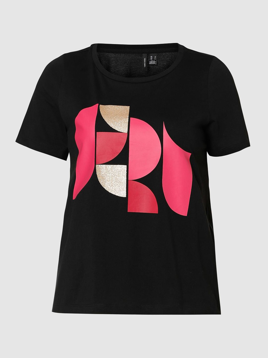 Black Graphic Print T-Shirt