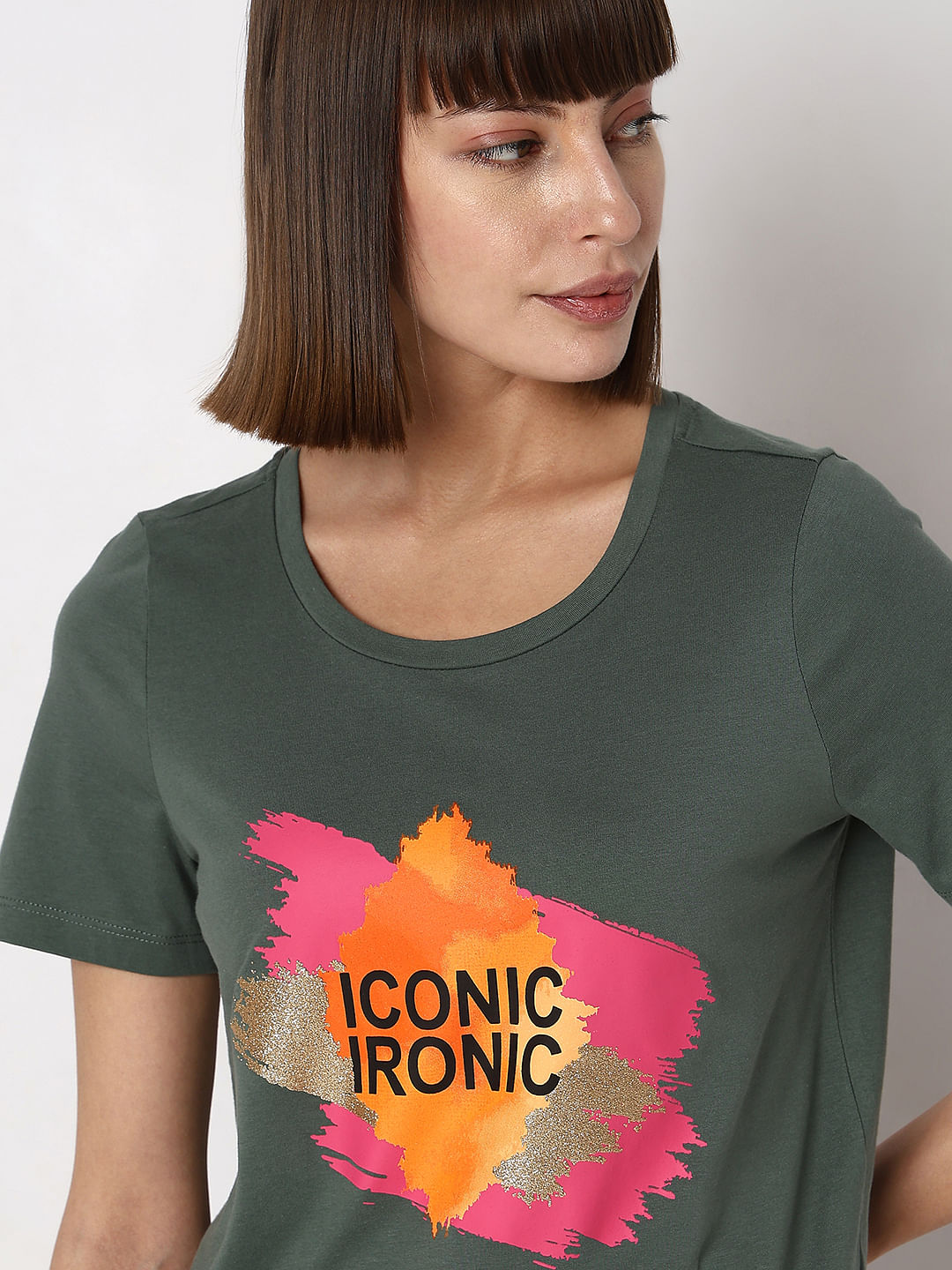 Green Graphic Print T-Shirt