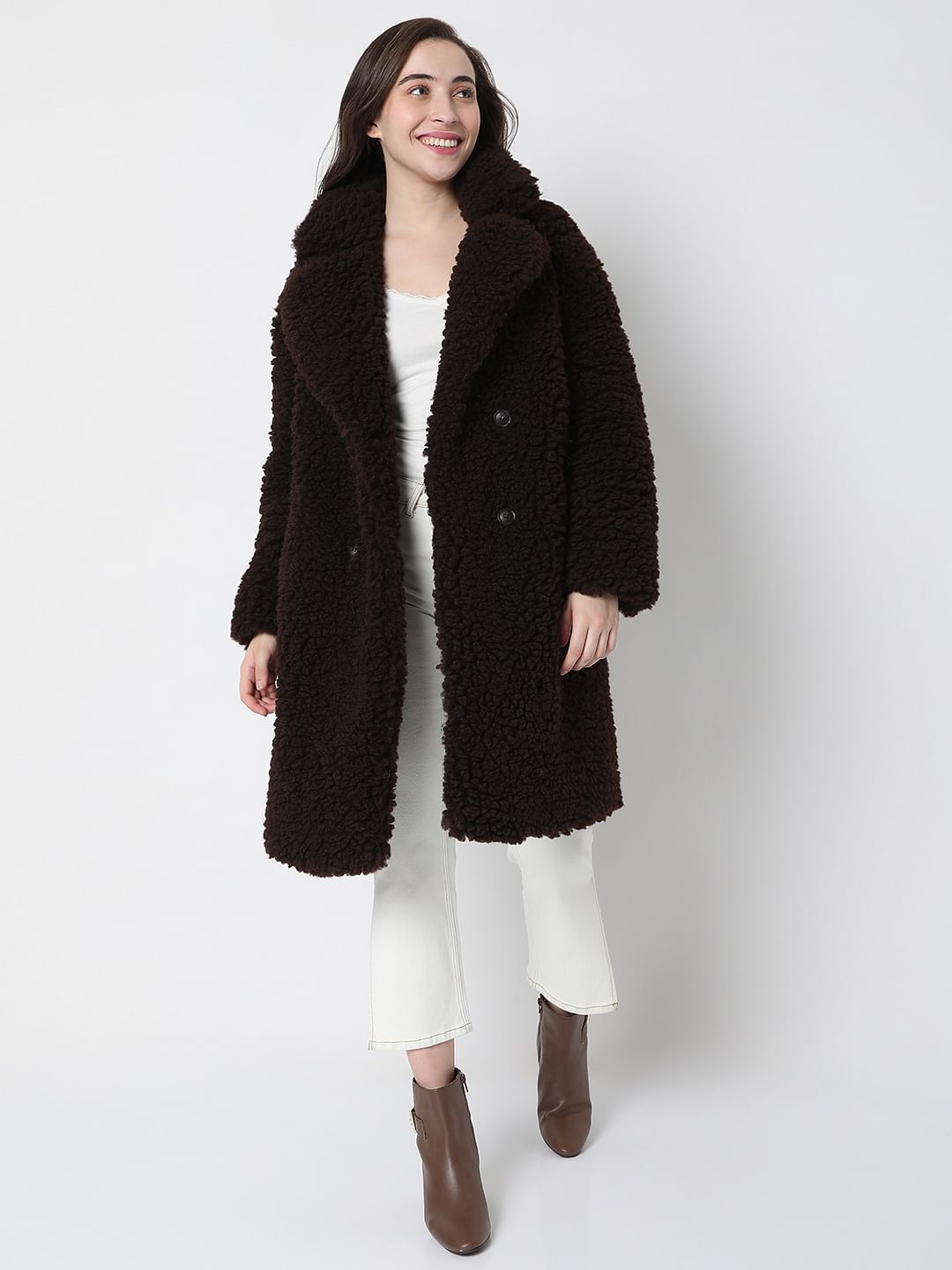 Dark Brown Teddy Coat
