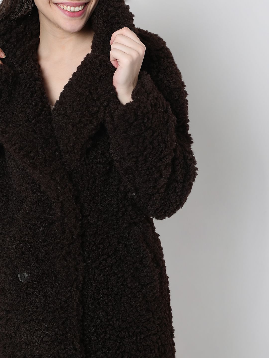 Dark Brown Teddy Coat
