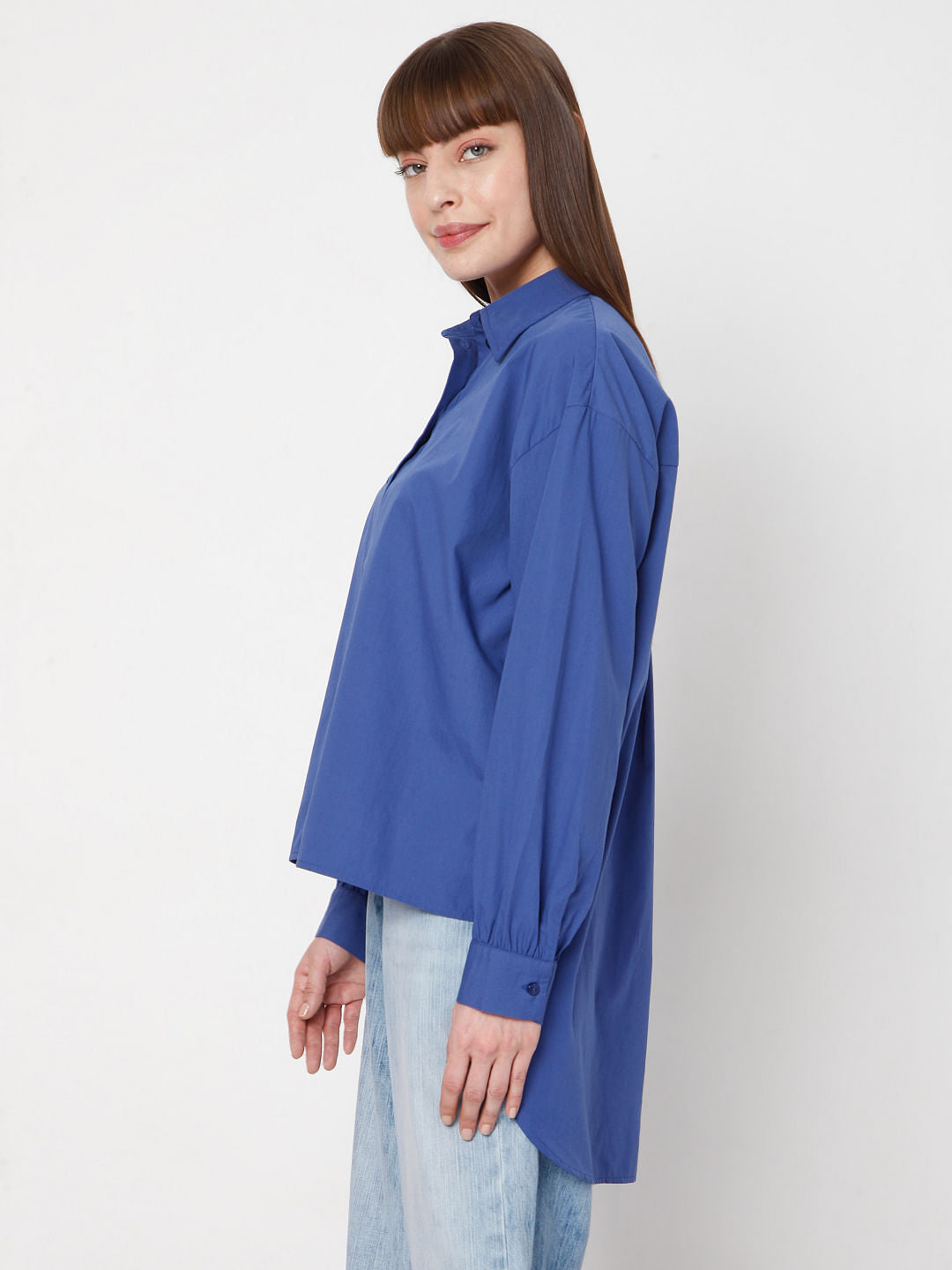 Blue High Low Shirt