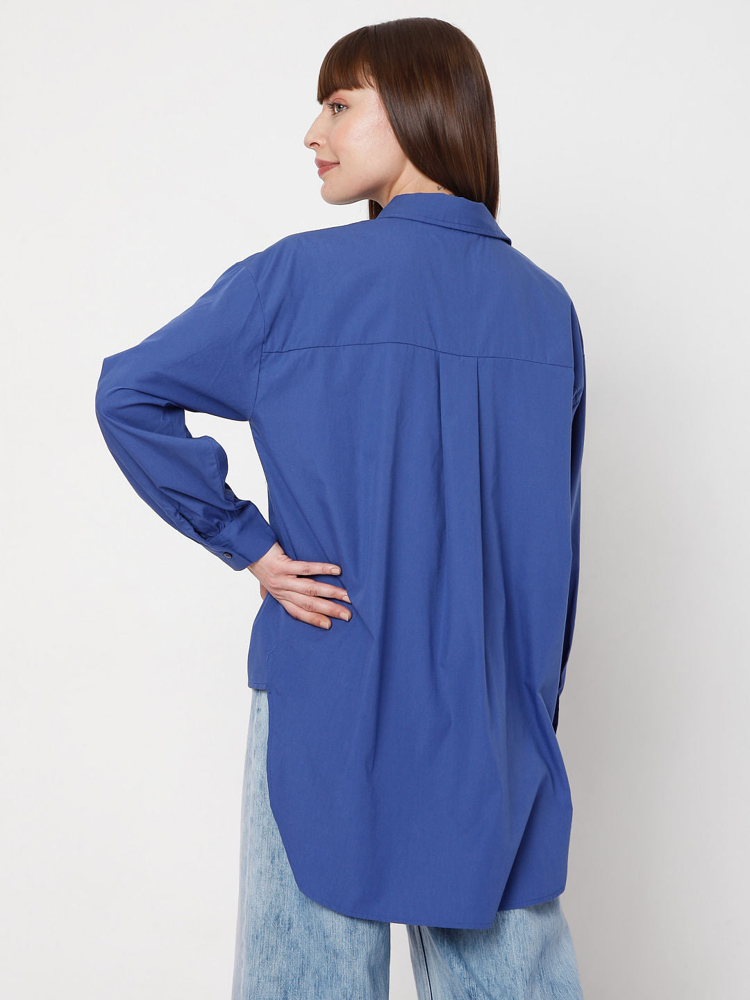 Blue High Low Shirt