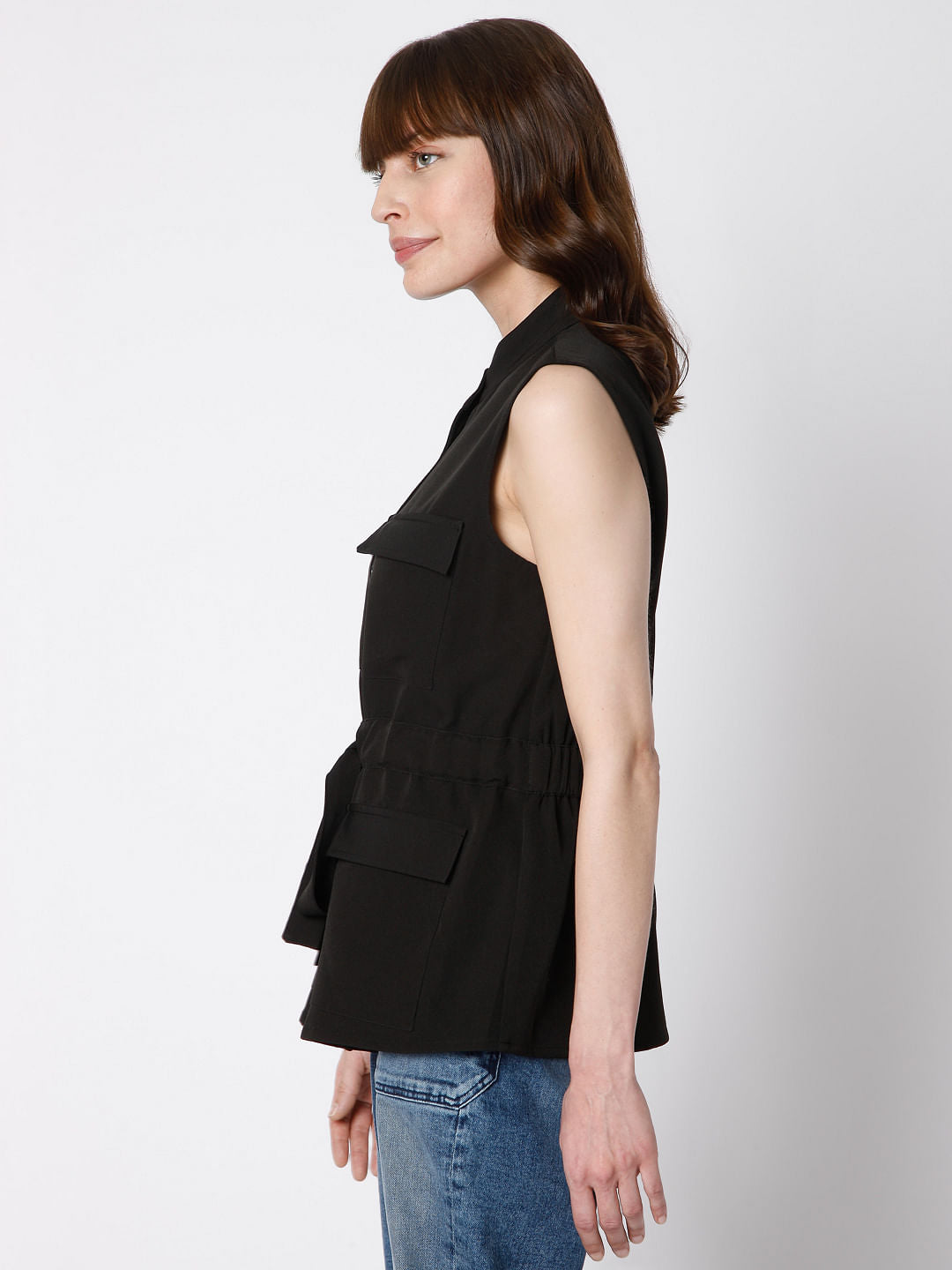 Black Tie Up Co-Ord Set Jacket