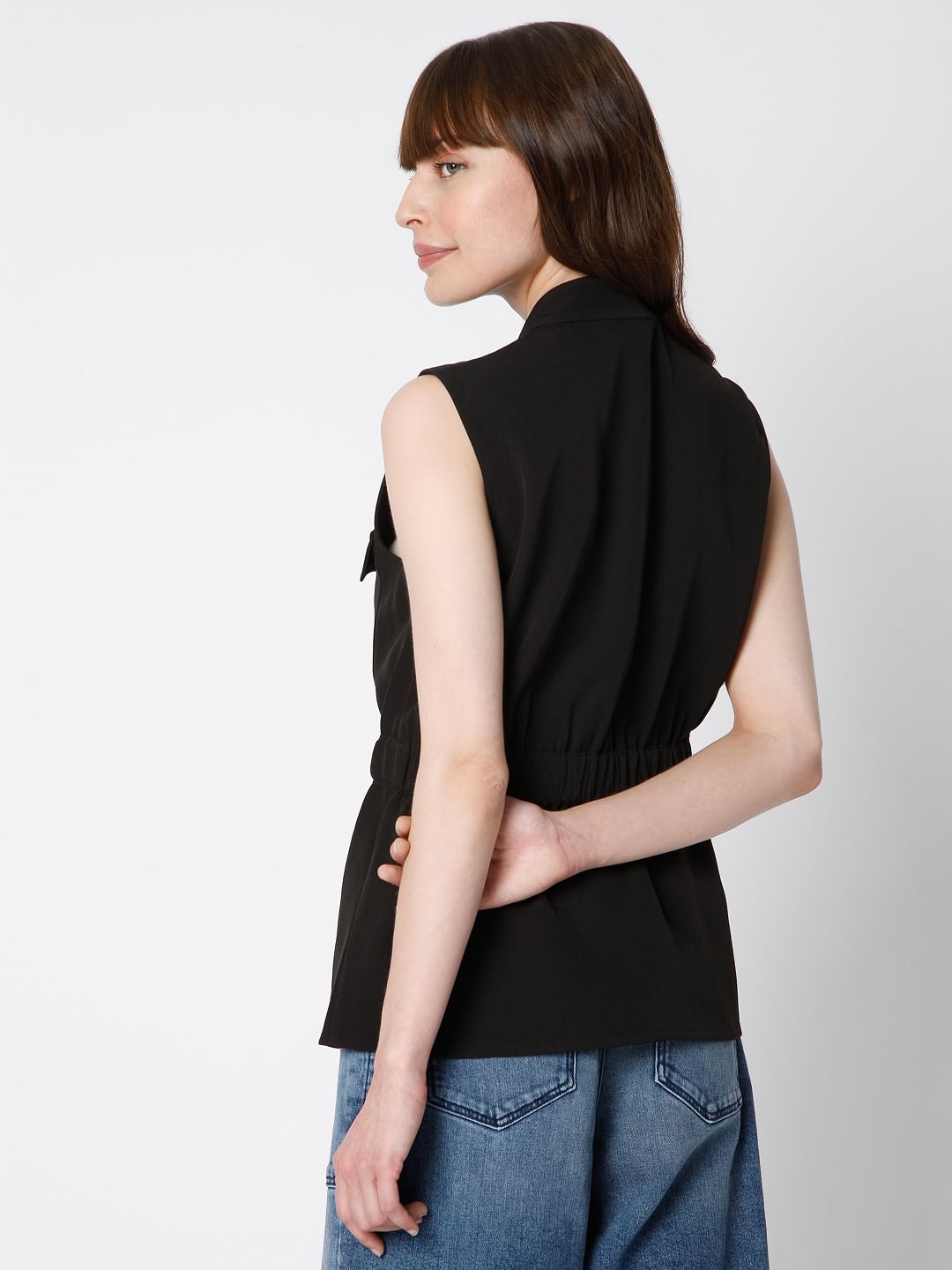 Black Tie Up Co-Ord Set Jacket