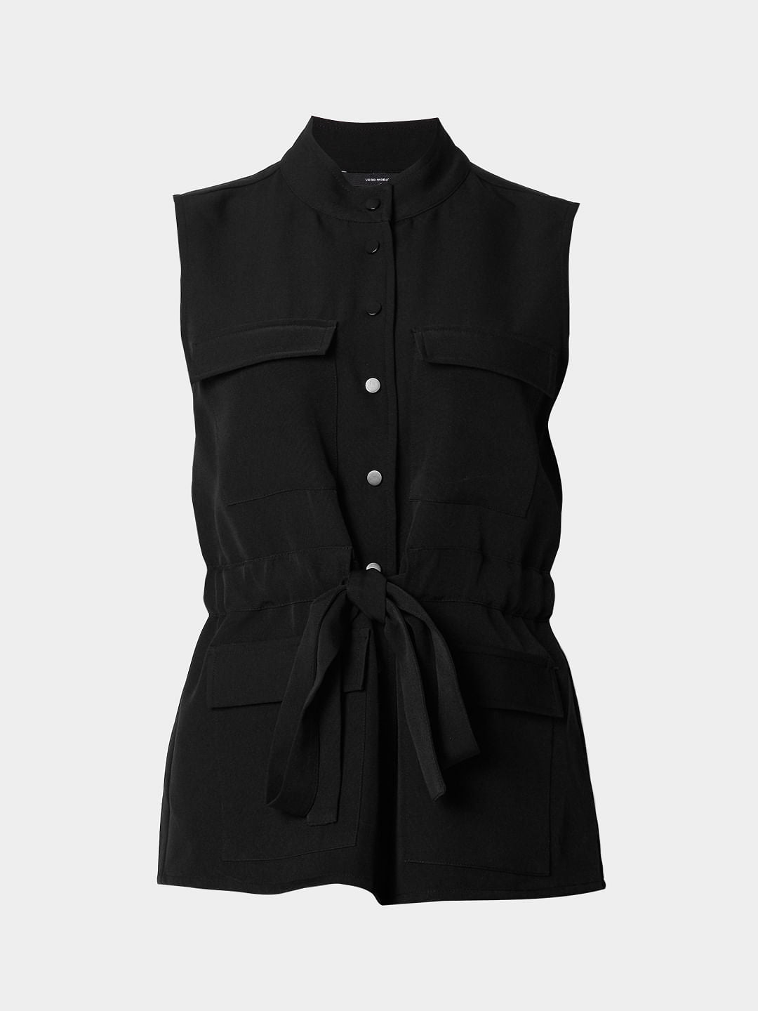 Black Tie Up Co-Ord Set Jacket