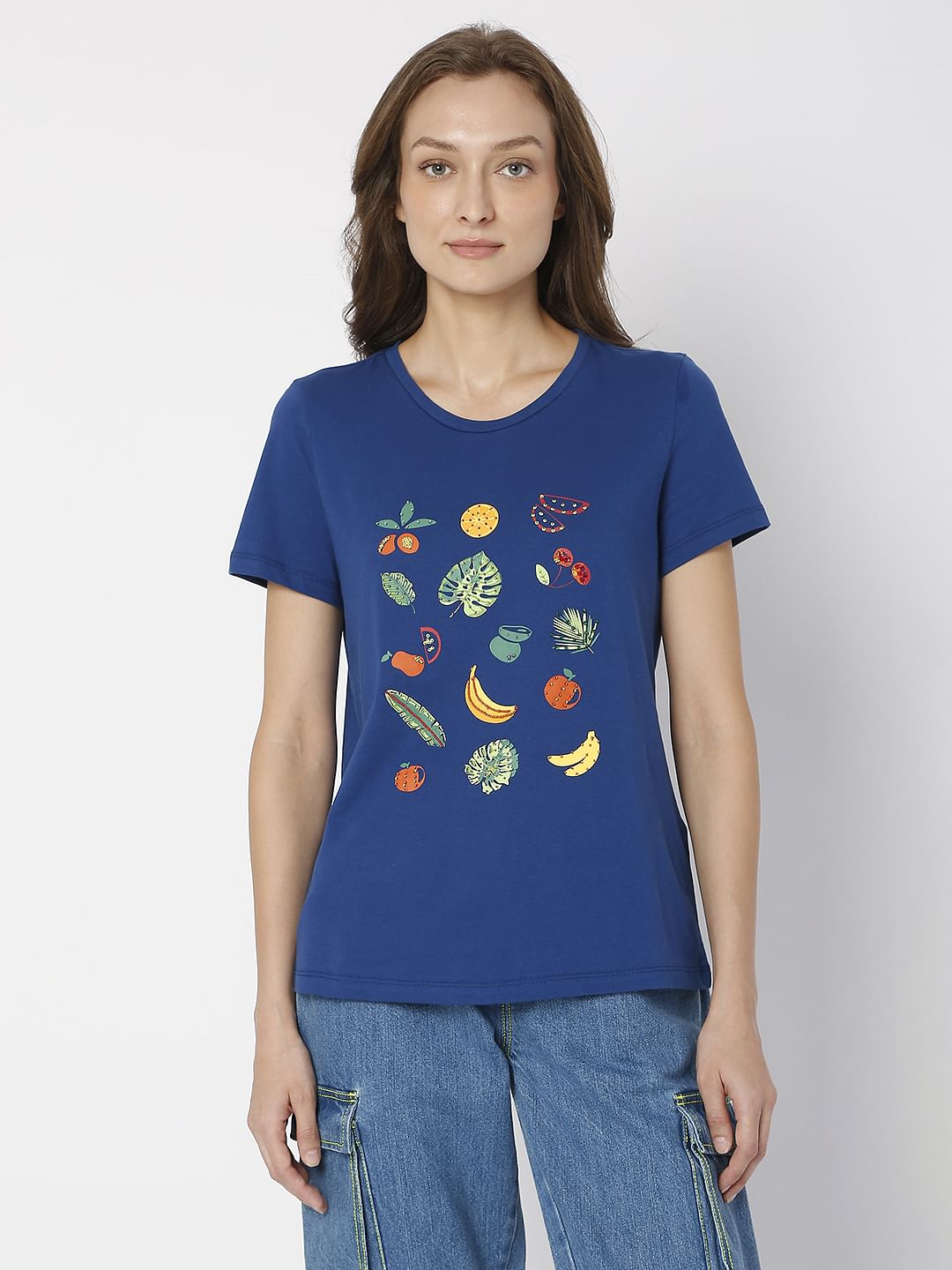 Blue Graphic Print T-Shirt