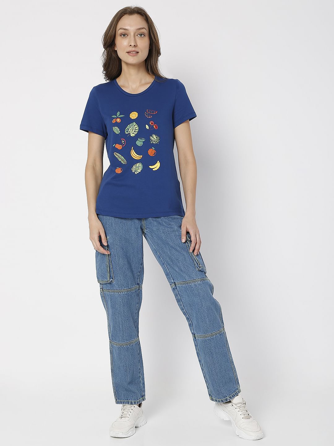 Blue Graphic Print T-Shirt