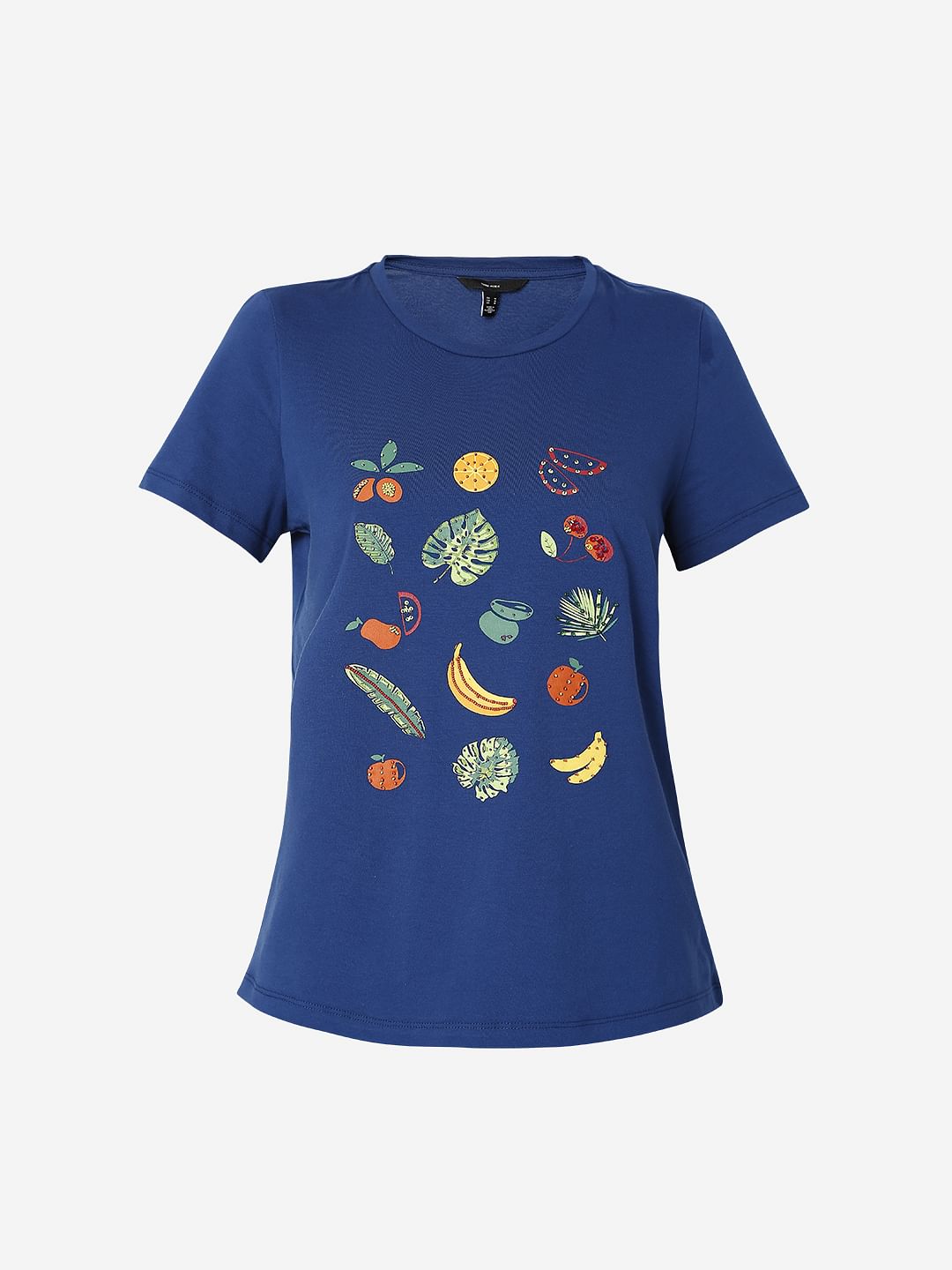 Blue Graphic Print T-Shirt