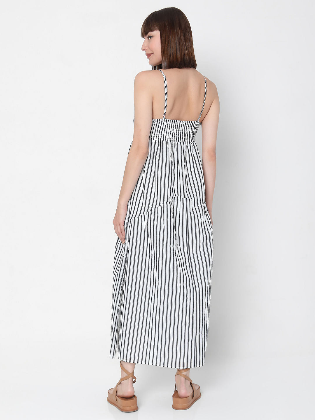 White Striped Maxi Dress
