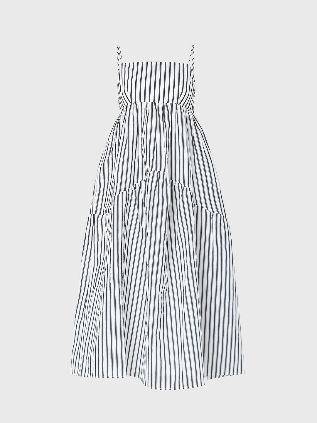 White Striped Maxi Dress