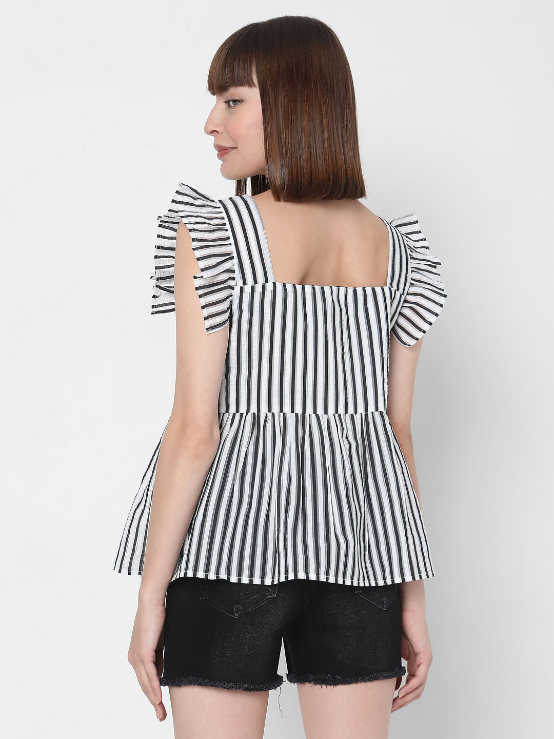 White Striped Top
