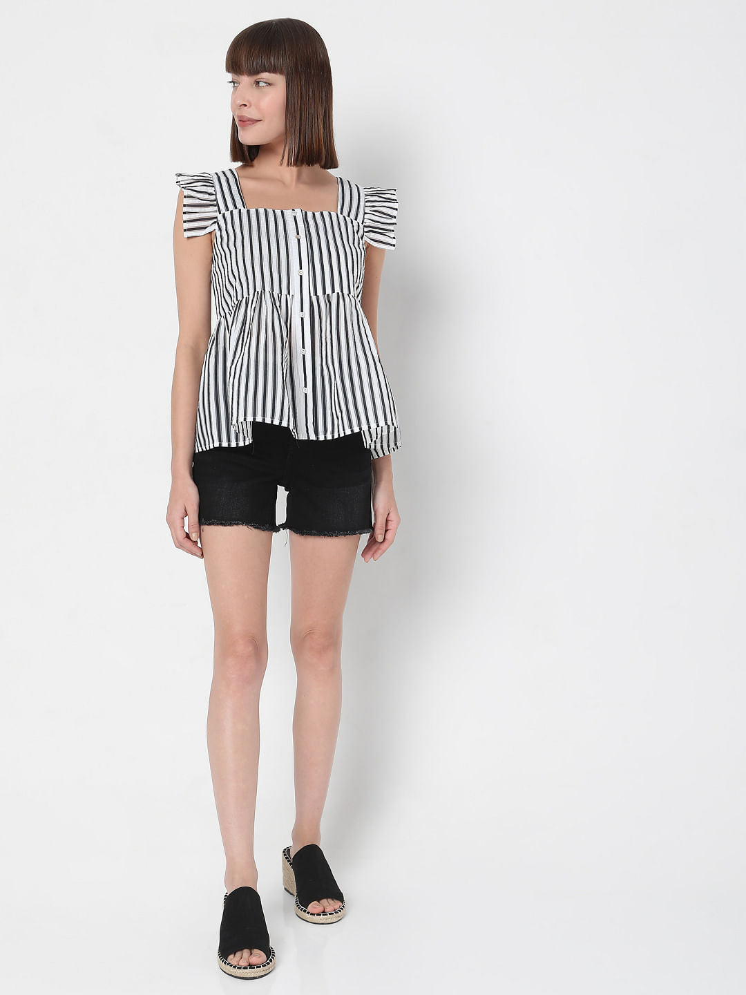 White Striped Top