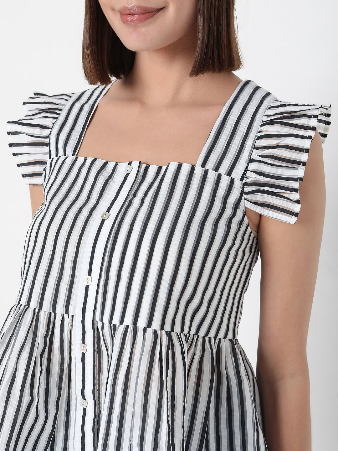 White Striped Top