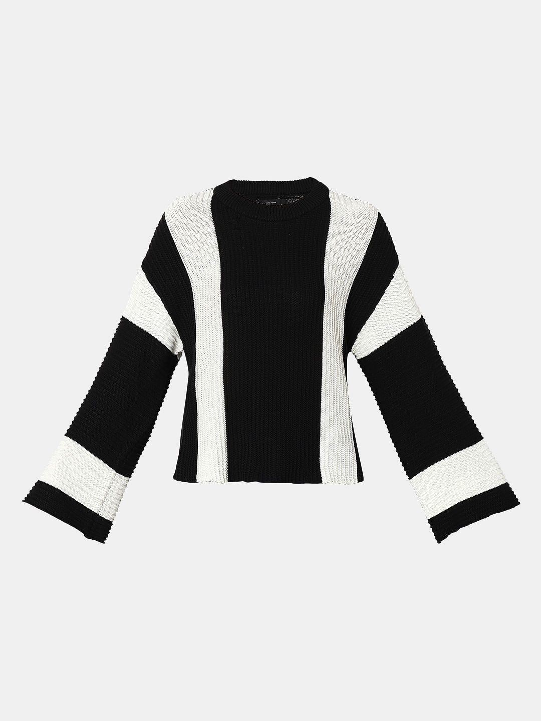 Black Colourblocked Pullover