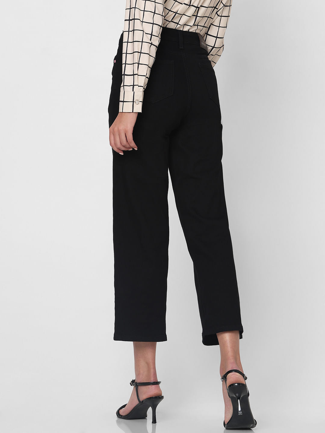 Black High Rise Zoey Wide-Leg Jeans