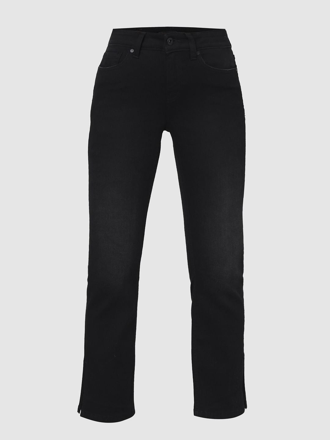 Black Mid Rise Petra Bootcut Jeans