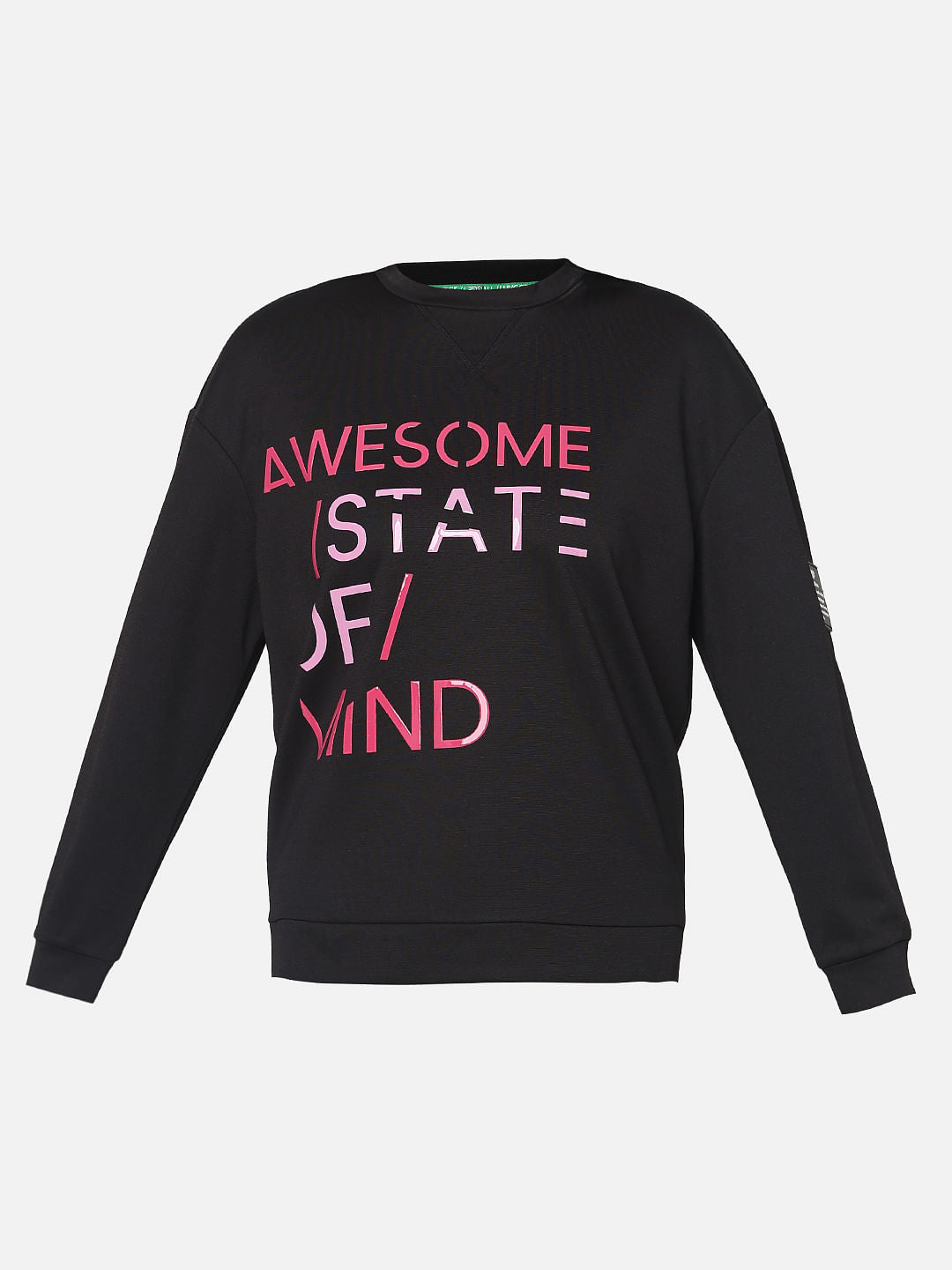 Black Printed Co-Ord Set Sweatshirt