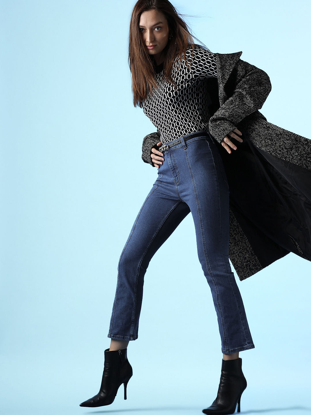 Blue High Rise Petra Bootcut Jeans