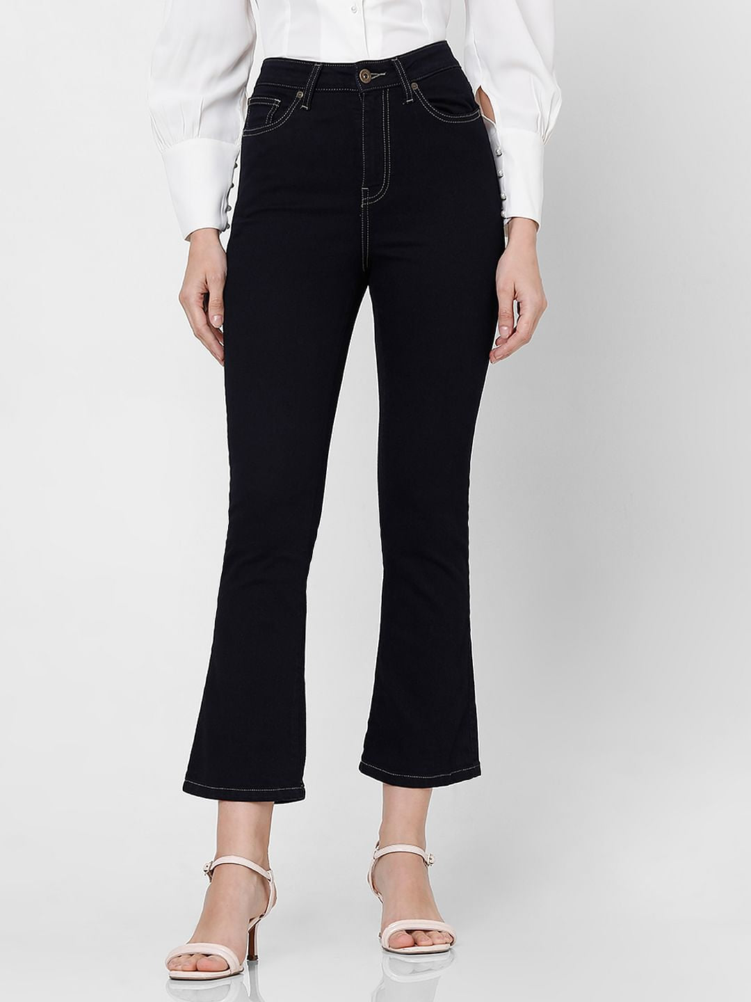 Dark Blue High Rise Petra Bootcut Jeans