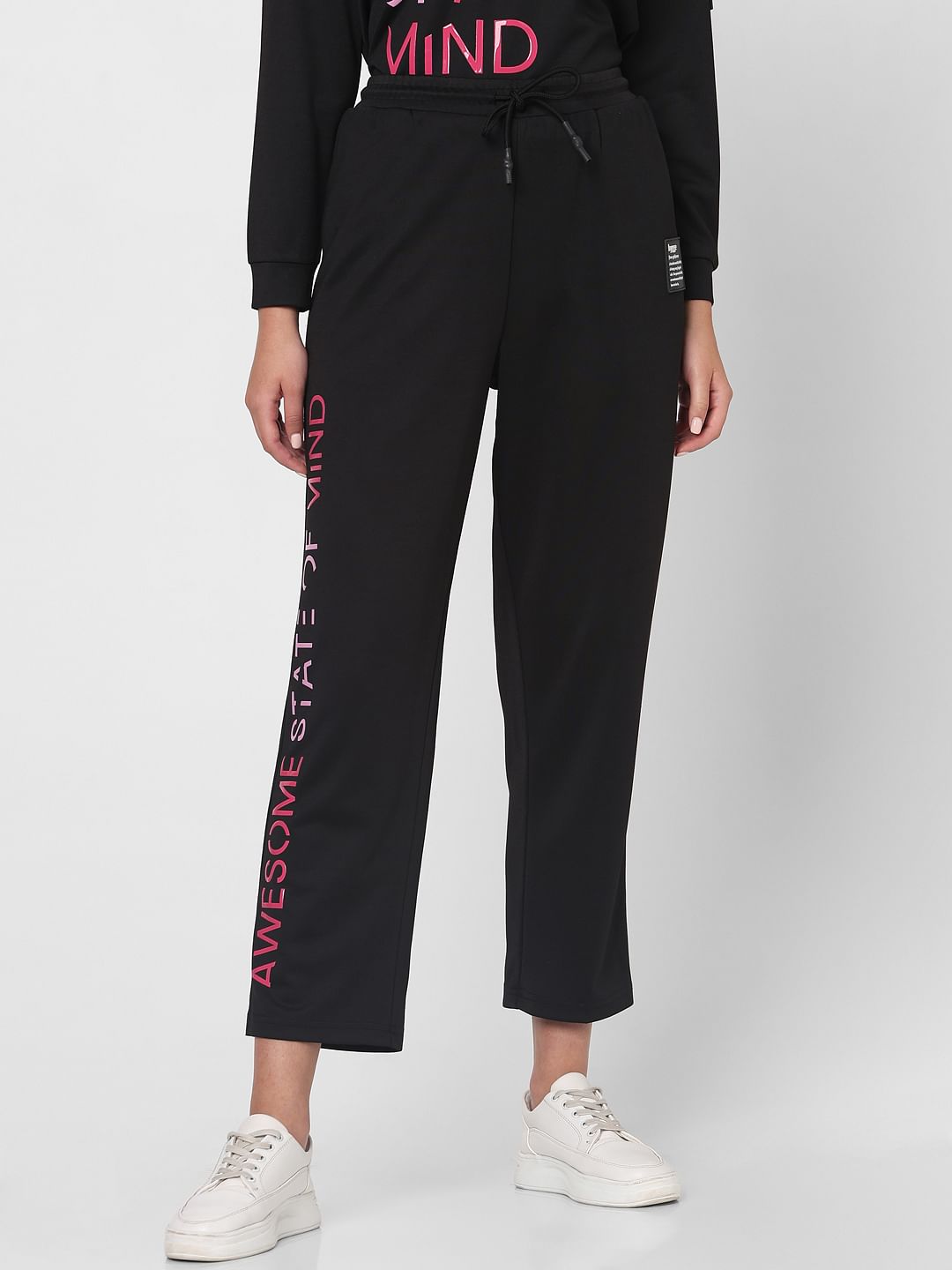 Black High Rise Co-Ord Set Sweatpants