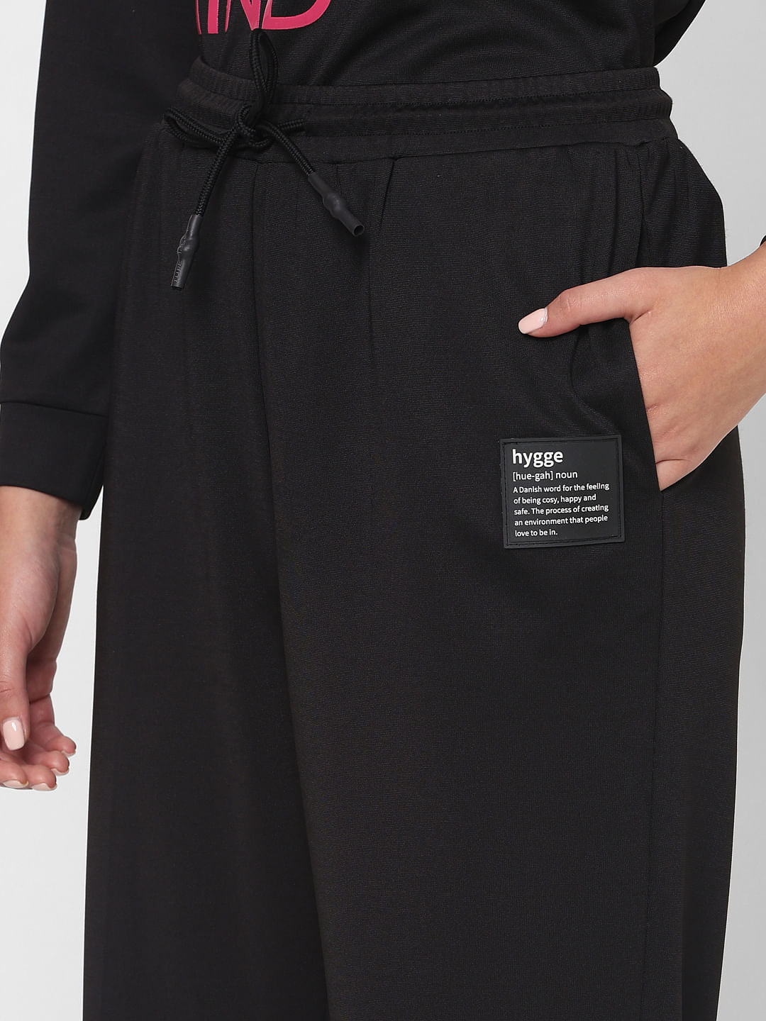 Black High Rise Co-Ord Set Sweatpants
