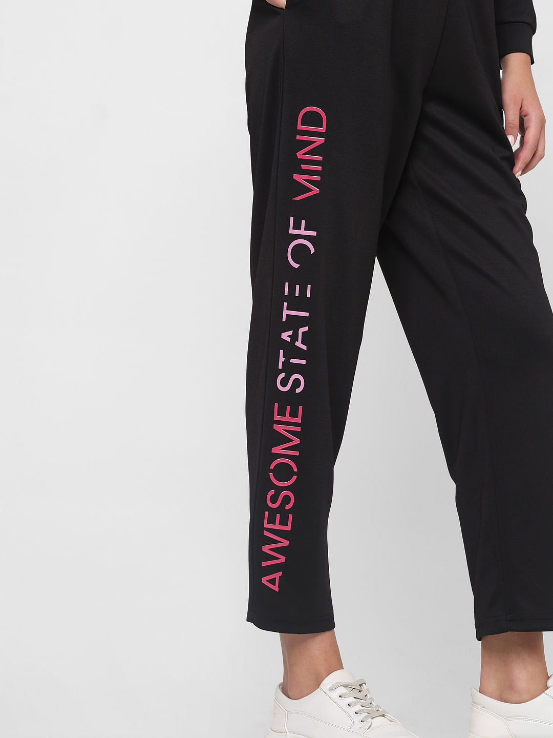 Black High Rise Co-Ord Set Sweatpants