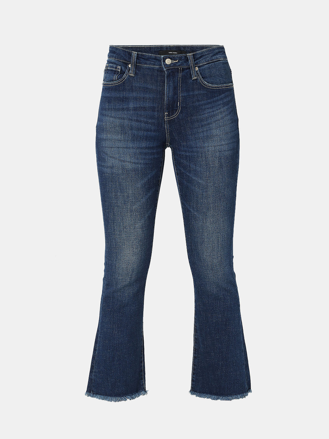 Blue Mid Rise Petra Bootcut Jeans