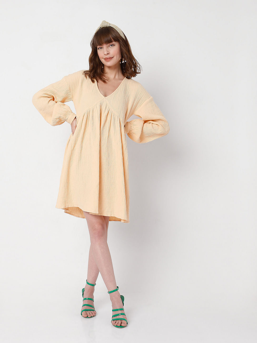 Orange Textured Dress
