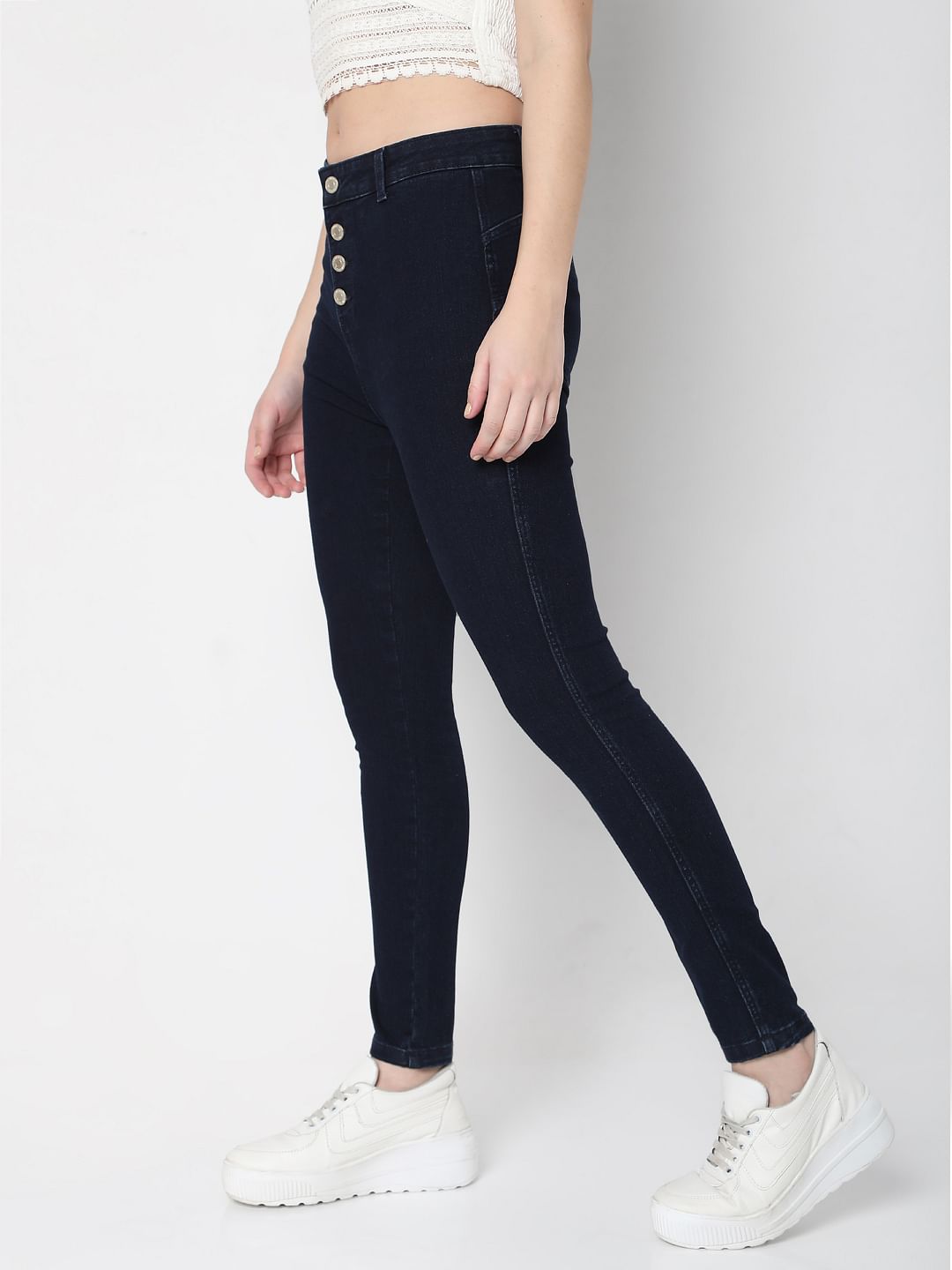 Blue High Waist Push Up Wendy Skinny Jeans