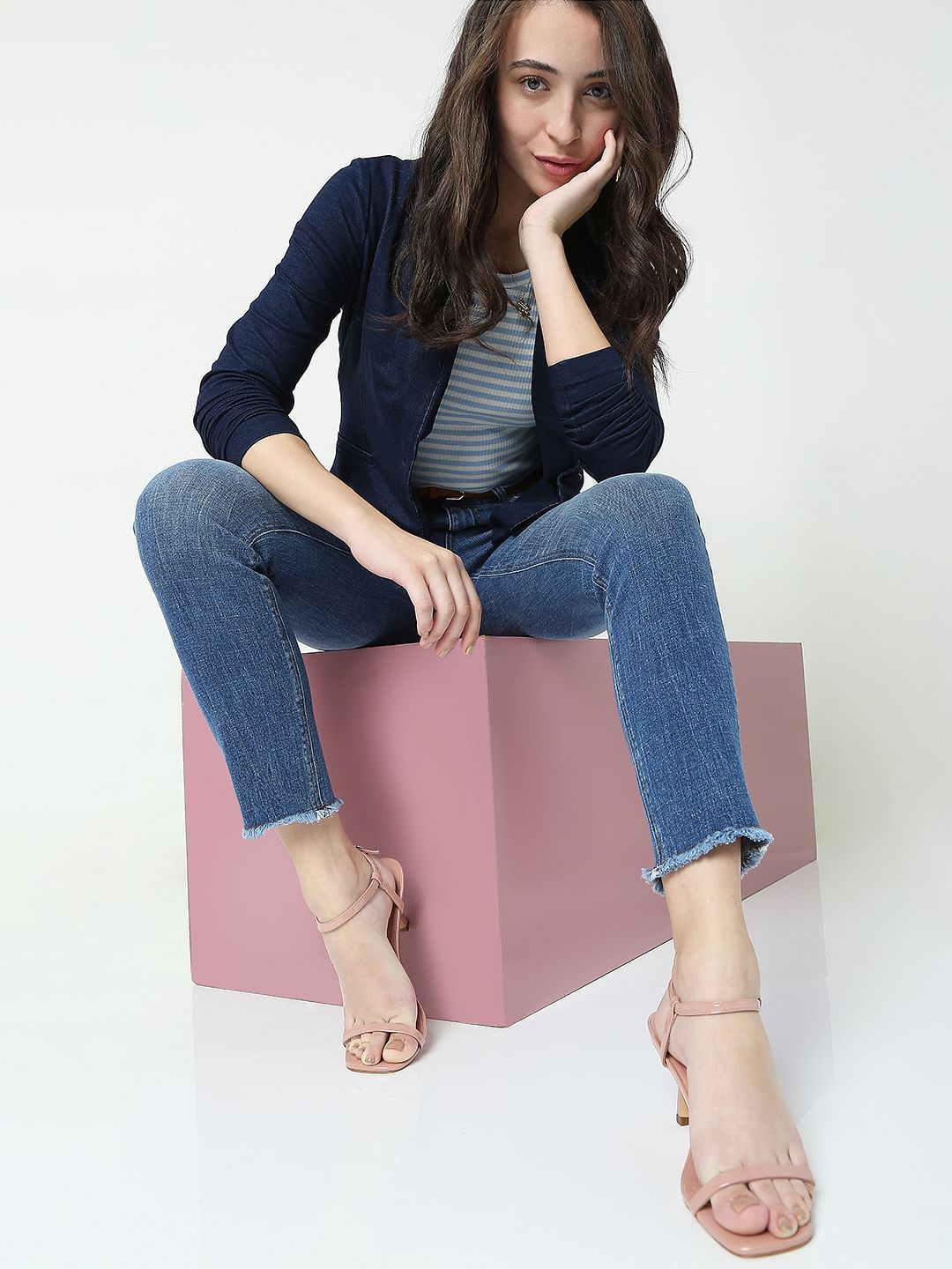 Blue High Waist Push Up Wendy Skinny Jeans