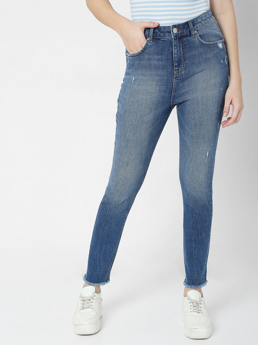 Blue High Waist Push Up Wendy Skinny Jeans
