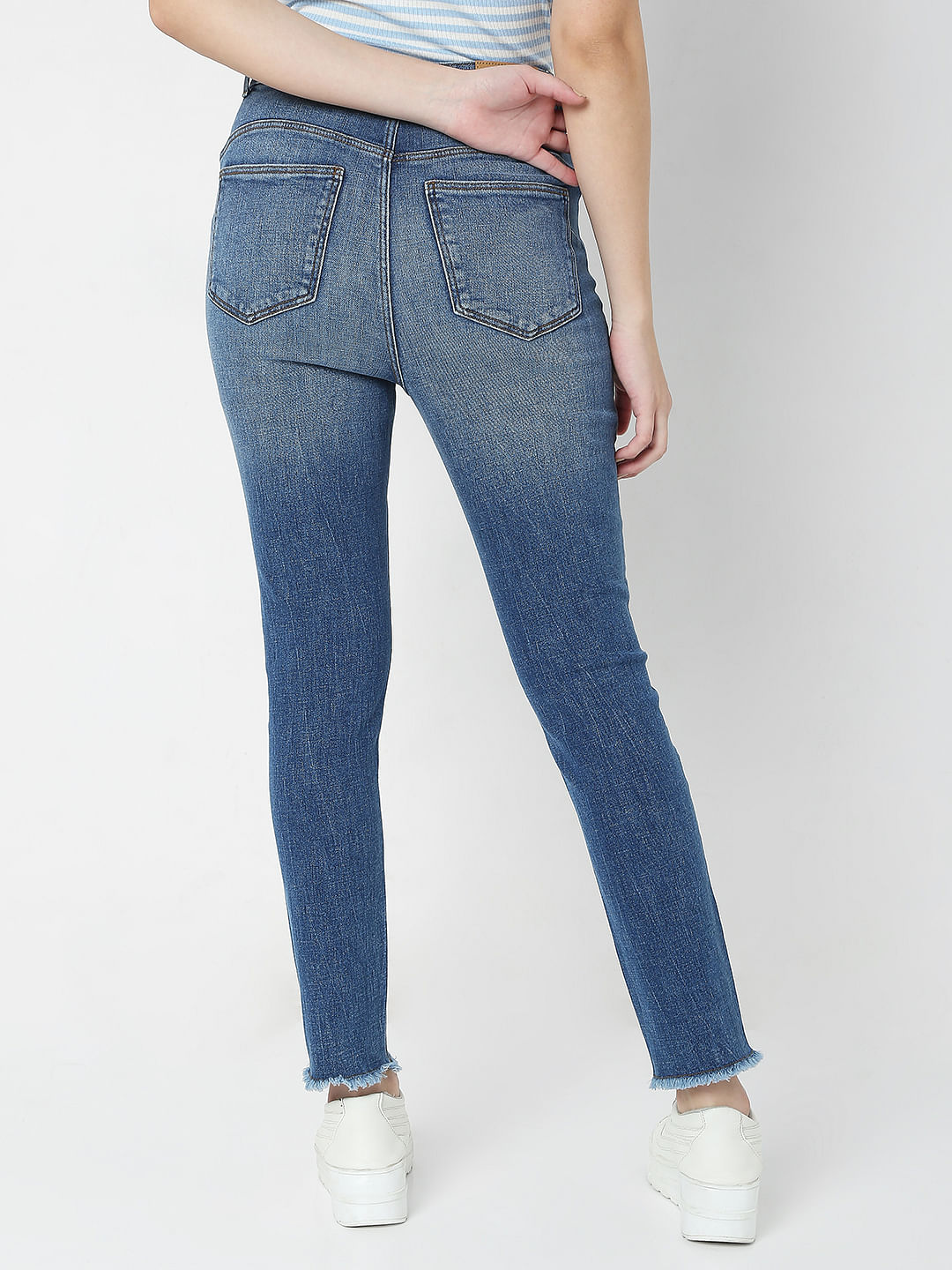 Blue High Waist Push Up Wendy Skinny Jeans