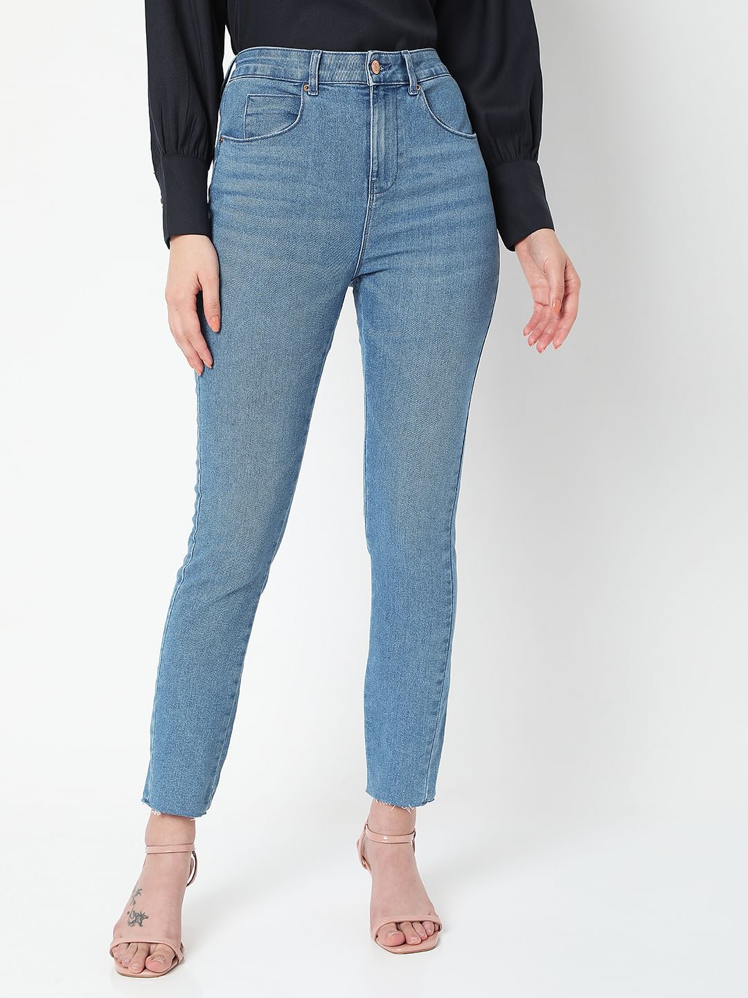 Blue High Waist Push Up Wendy Skinny Jeans