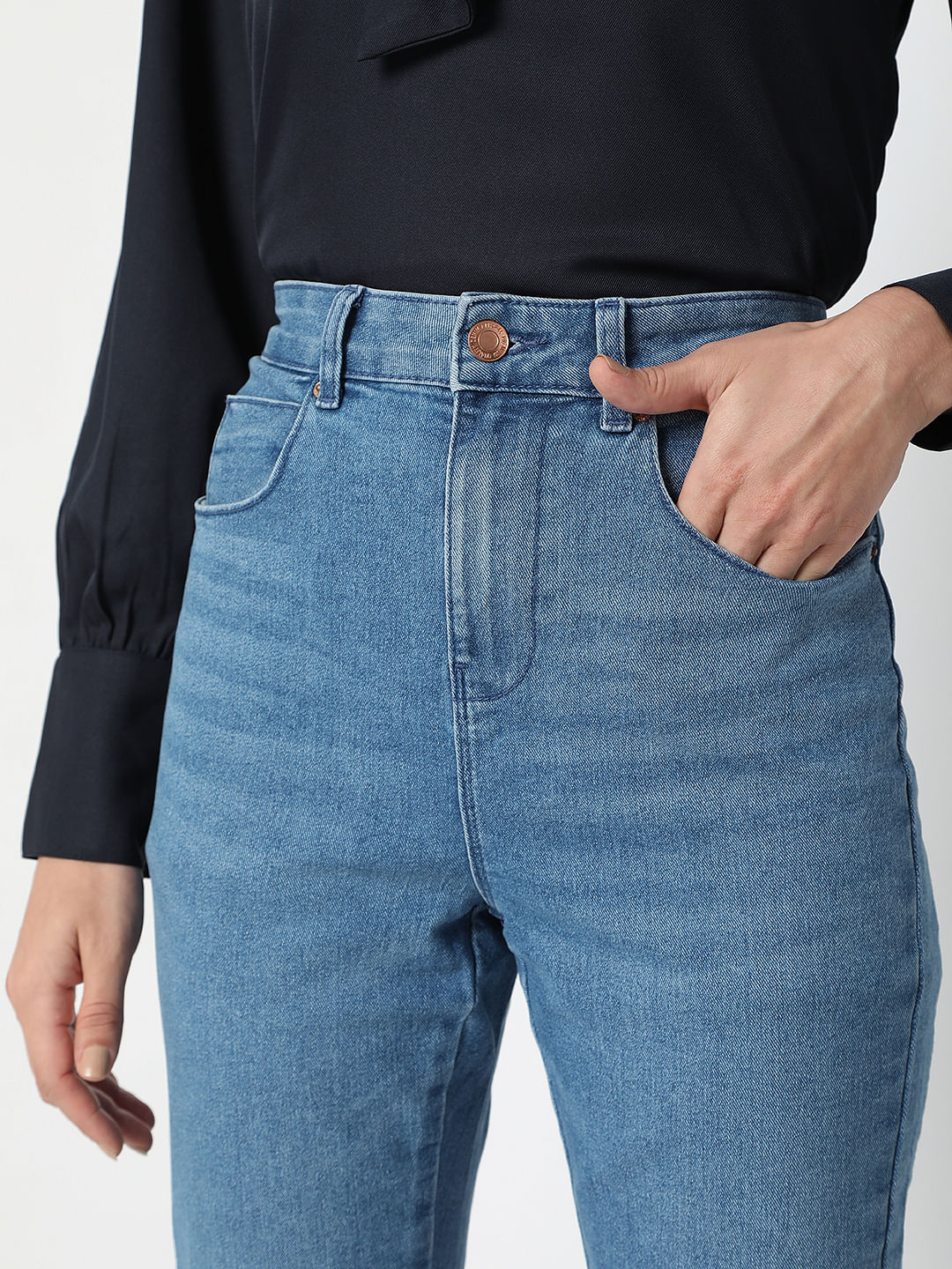Blue High Waist Push Up Wendy Skinny Jeans
