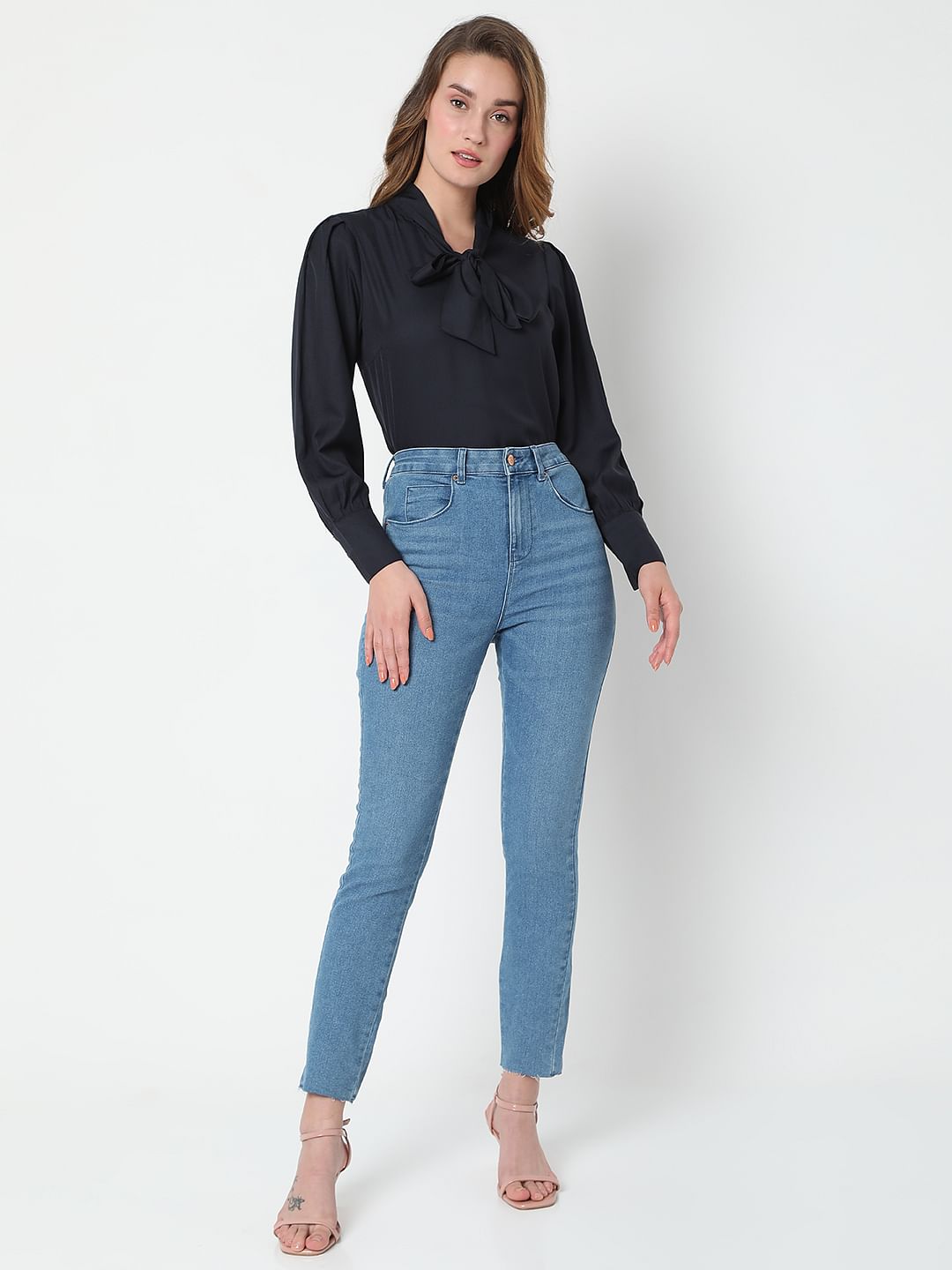 Blue High Waist Push Up Wendy Skinny Jeans
