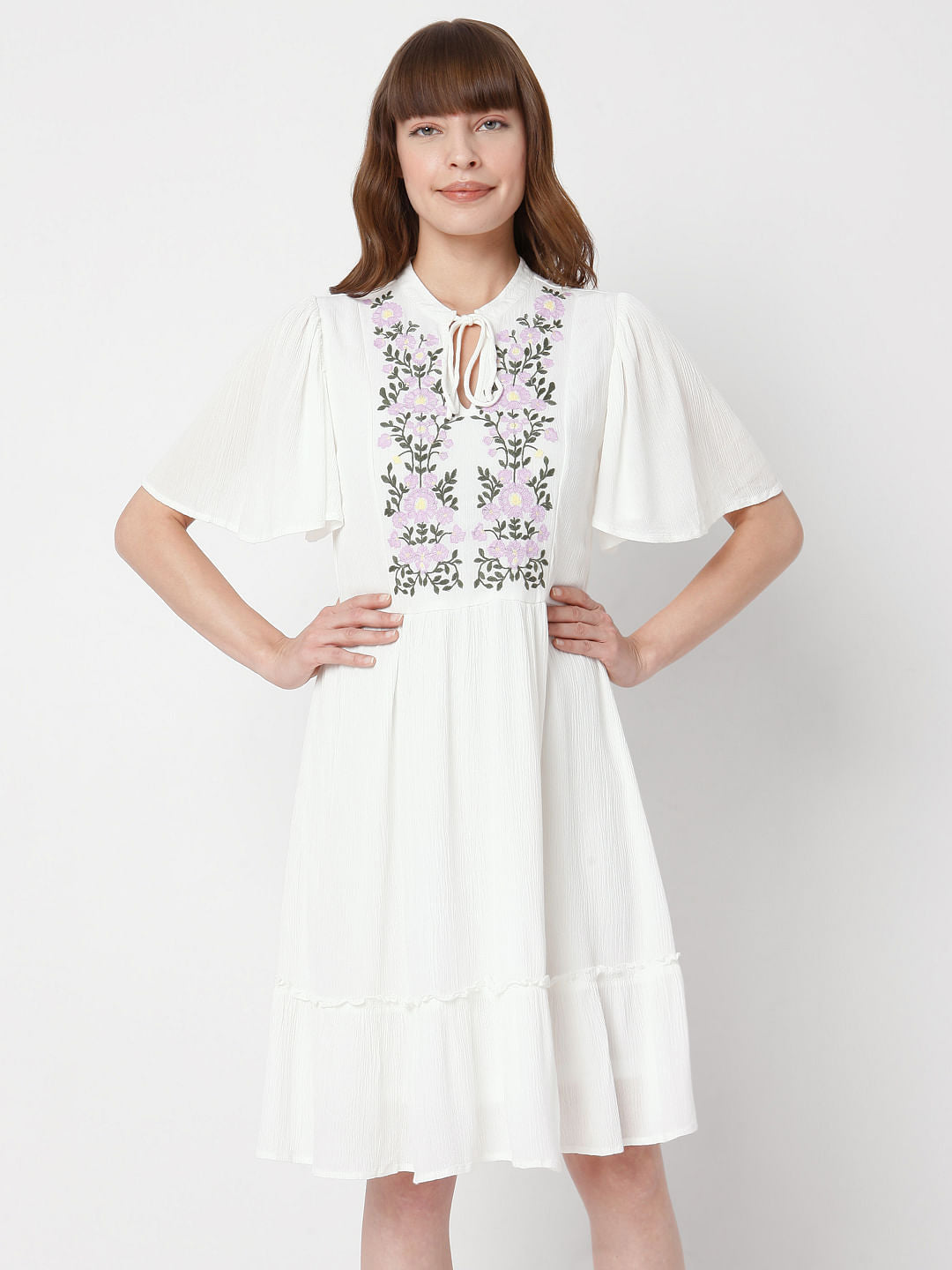 White Embroidered Dress