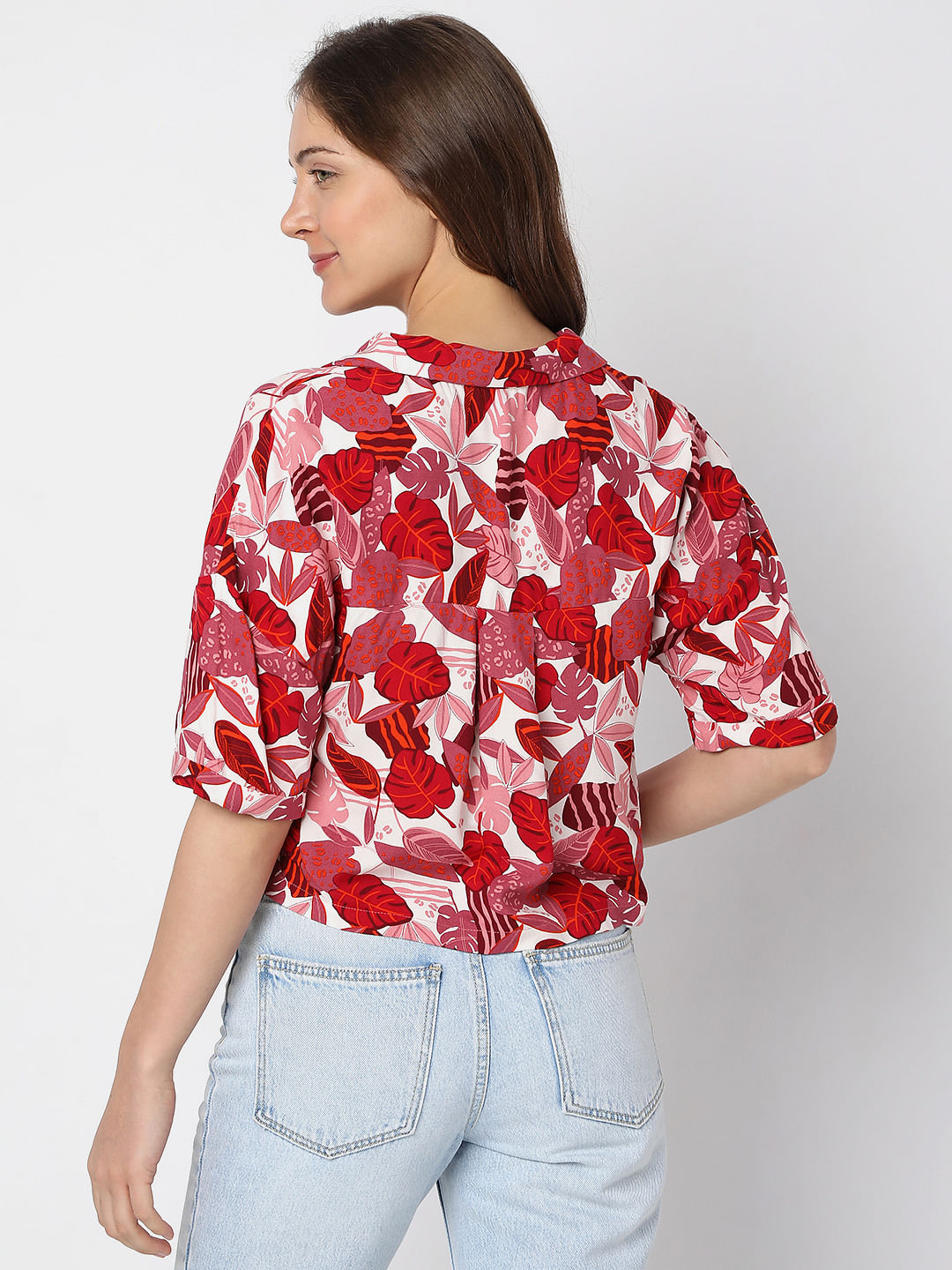 Pink Floral Print Co-Ord Set Shirt