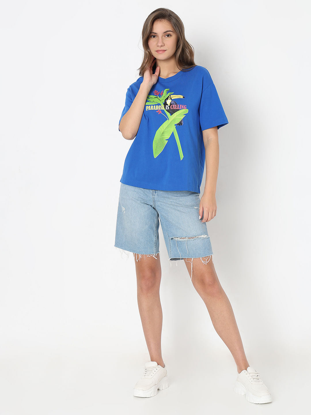 Blue Graphic Print T-Shirt