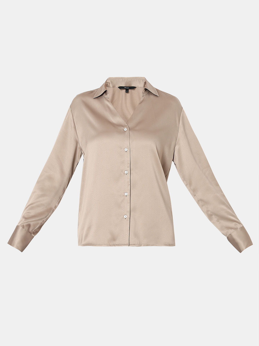Light Brown Satin Shirt