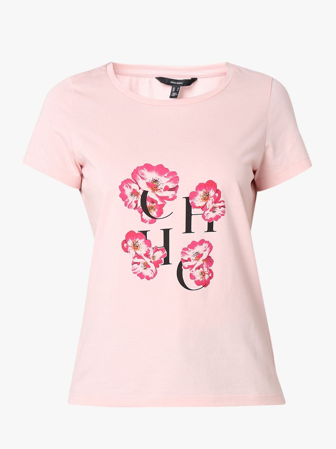 Pink Floral Print T-Shirt