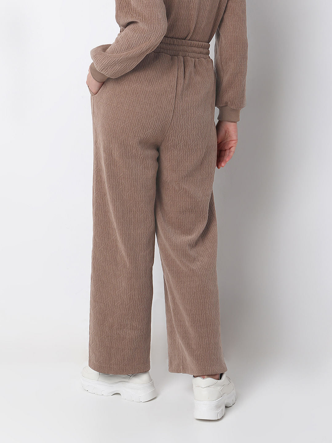 Brown Corduroy Co-Ord Set Sweatpants
