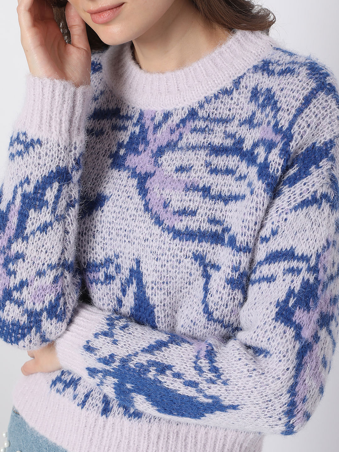 Purple Yarn Dyed Pullover