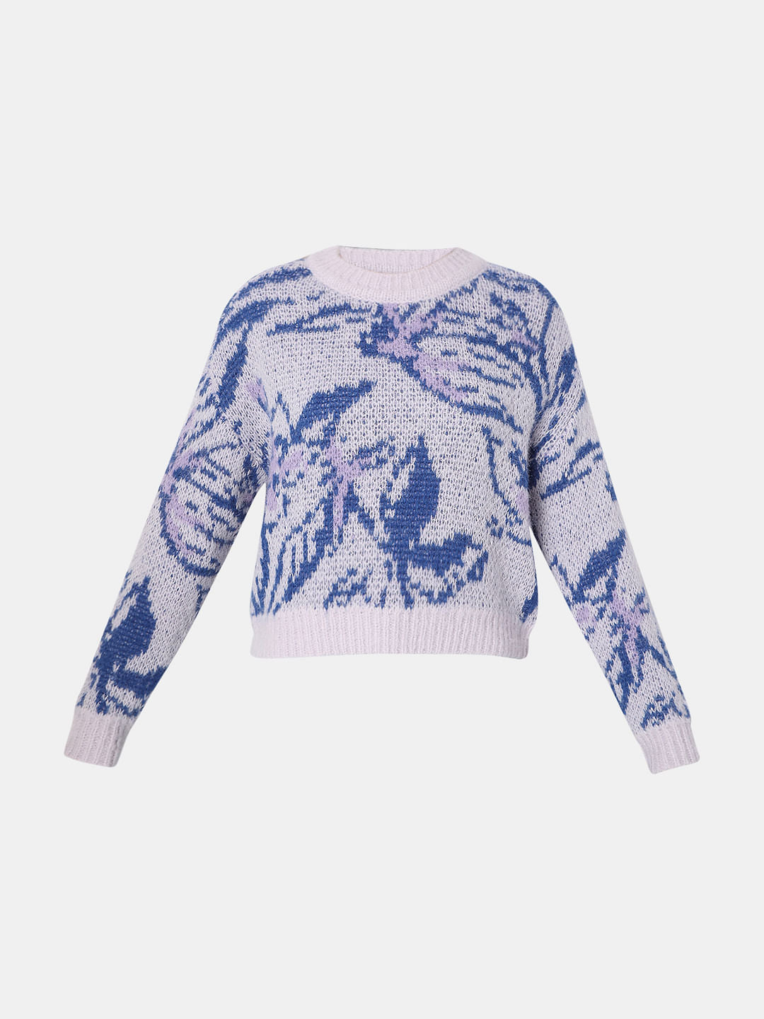 Purple Yarn Dyed Pullover