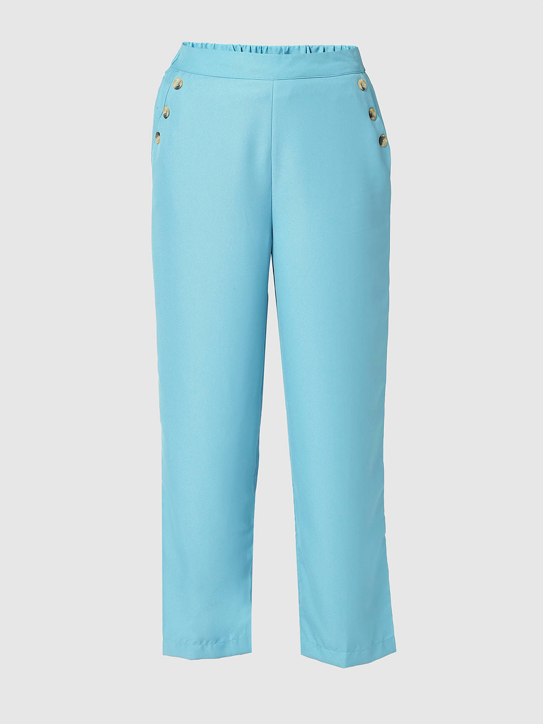 I.Scenery By Vero Moda Blue High Rise Slip On Pants