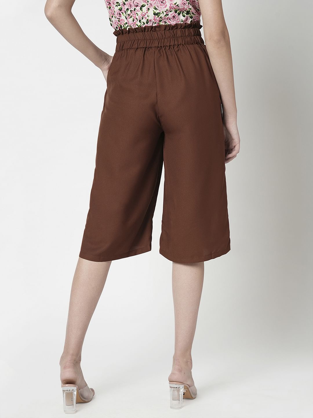 I.Scenery By Vero Moda Brown Slip On Culottes