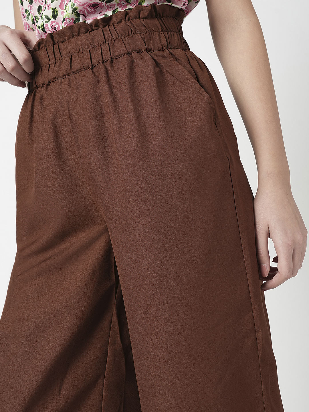 I.Scenery By Vero Moda Brown Slip On Culottes