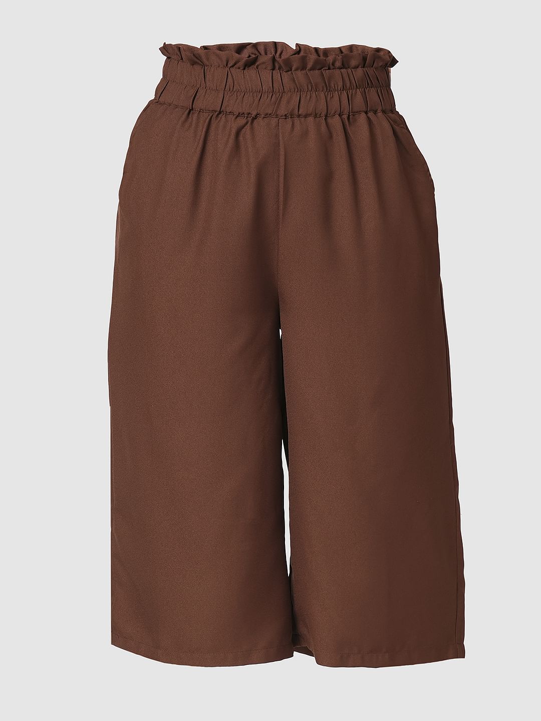 I.Scenery By Vero Moda Brown Slip On Culottes