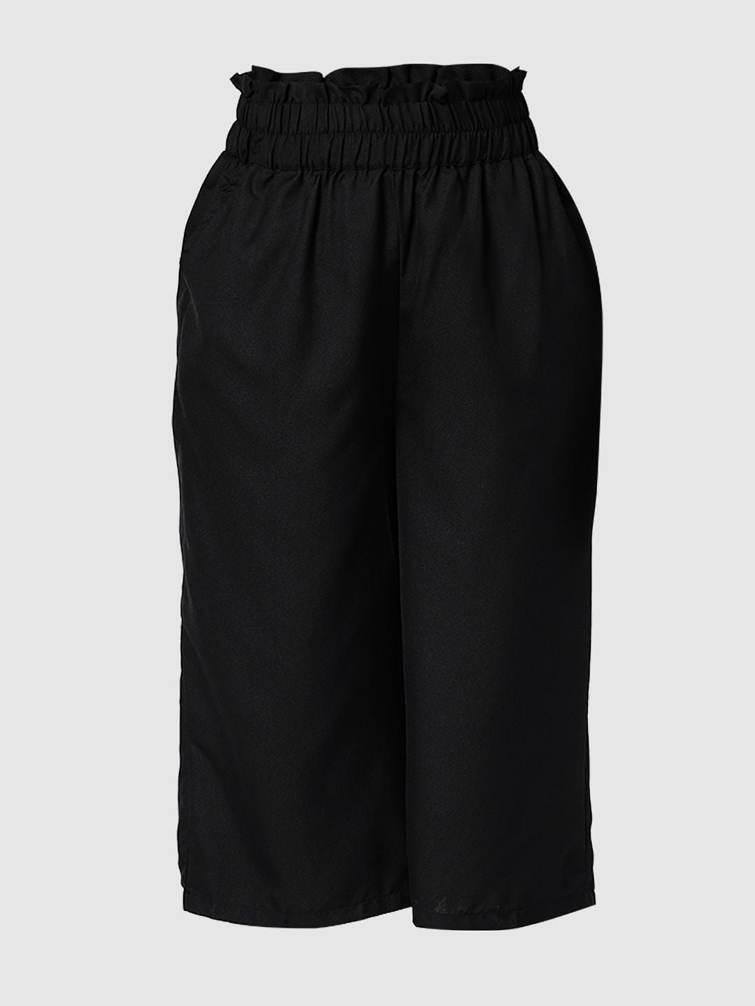 I.Scenery By Vero Moda Black High Rise Culottes